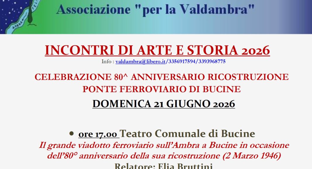 Bucine: anniversario della ricostruzione del viadotto di Bucine