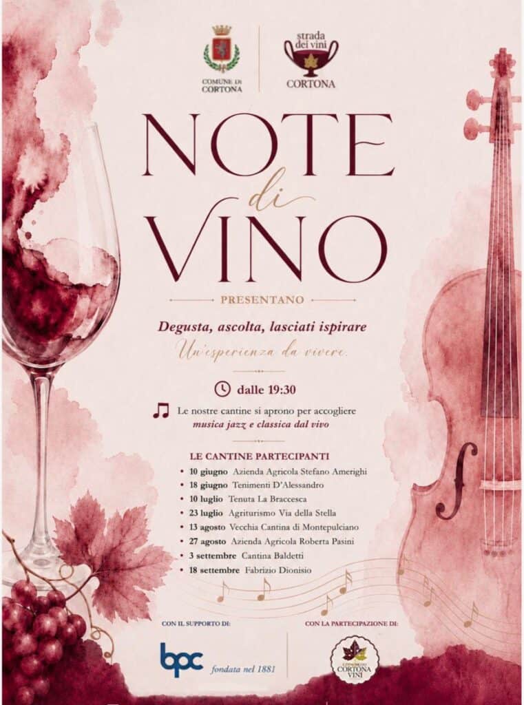 Cortona, «Note di vino»