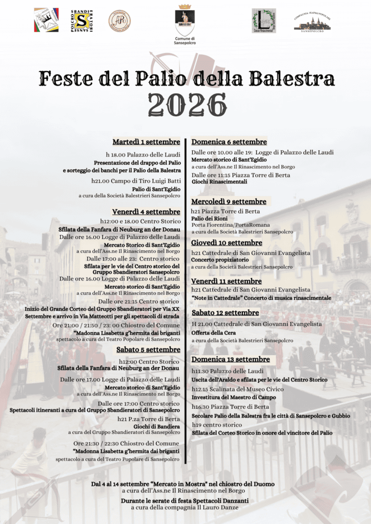 Feste del Palio 2026 Sansepolcro