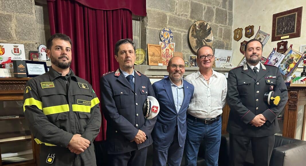 Il nuovo Prefetto Fabrizio Stelo in visita a Cortona