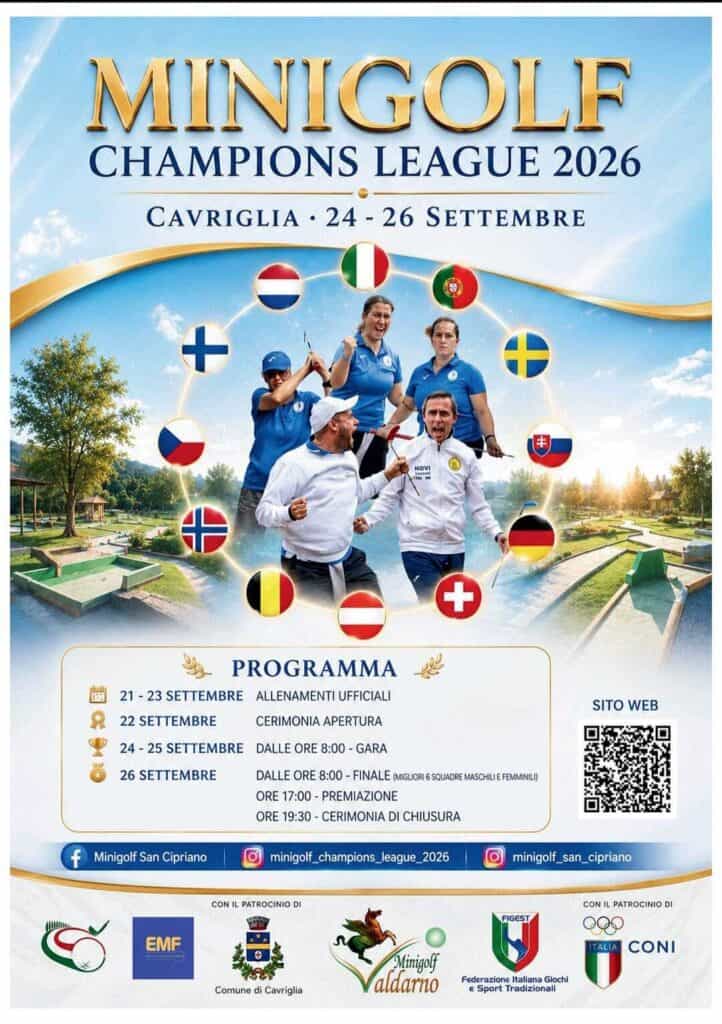 Cavriglia ospiterà la European Minigolf Champions League