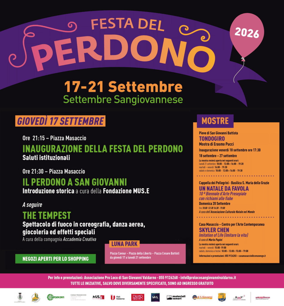 Festa del Perdono 2026 a San Giovanni Valdarno