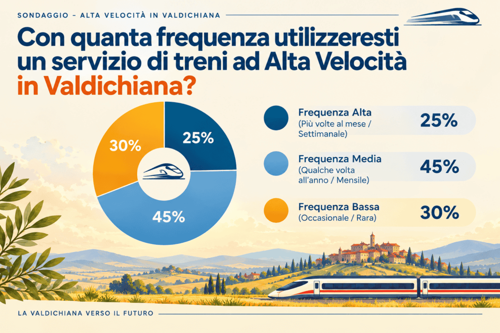Sondaggio Medioetruria la stazione AV per far crescere la Valdichiana